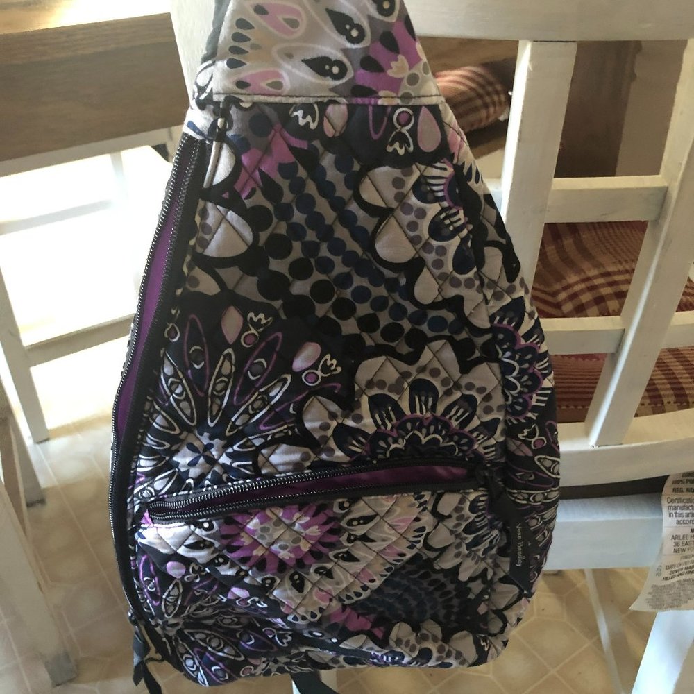 VERA BRADLEY Large Essential Sling Backpack Purse Bag Mimosa Medallion
